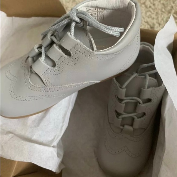 NIB Pepa And Co Girls Gray Leather Booties Size EU 24. Made In Spain - Picture 1 of 6